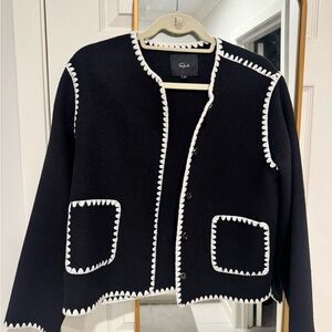 Rails Black and White Trim Blazer